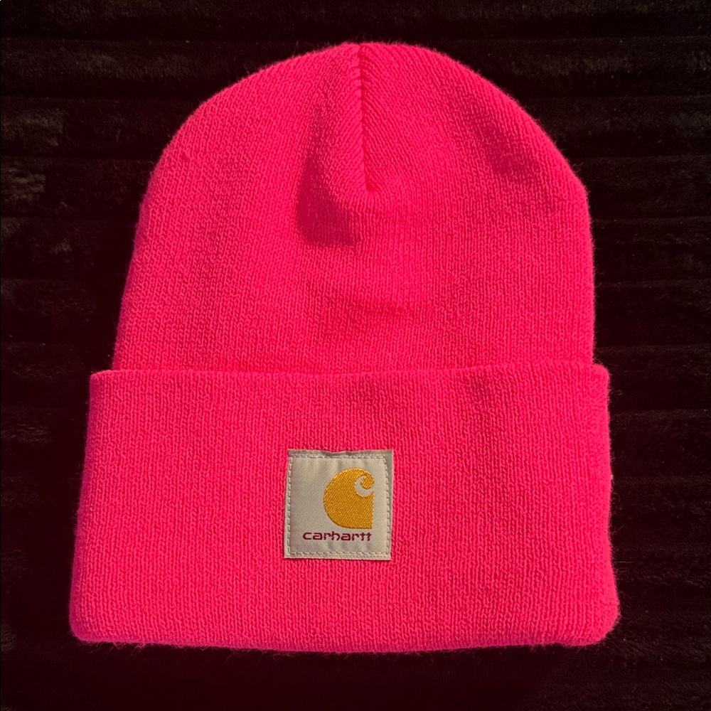 Carhartt' Pink Knit Beanie Hat